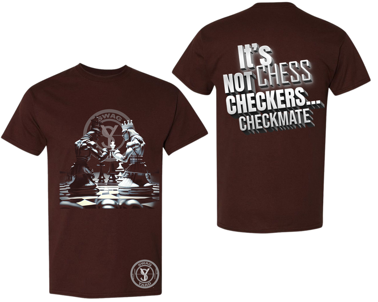 Chess Not Checkers Tee - Chocolate Brown