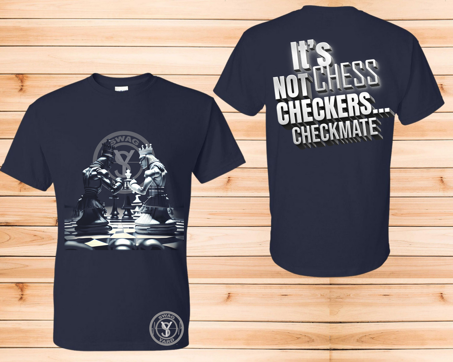 Chess Not Checkers Tee - Navy Blue
