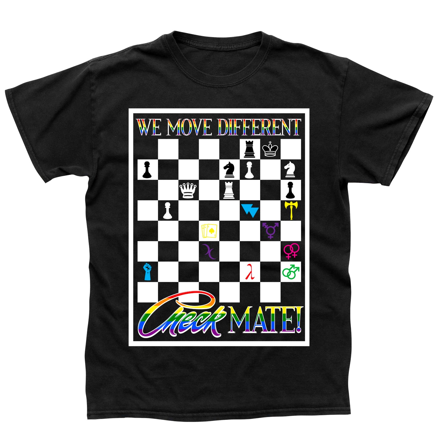 "We Move Different" Pride T Shirt (Navy Blue)